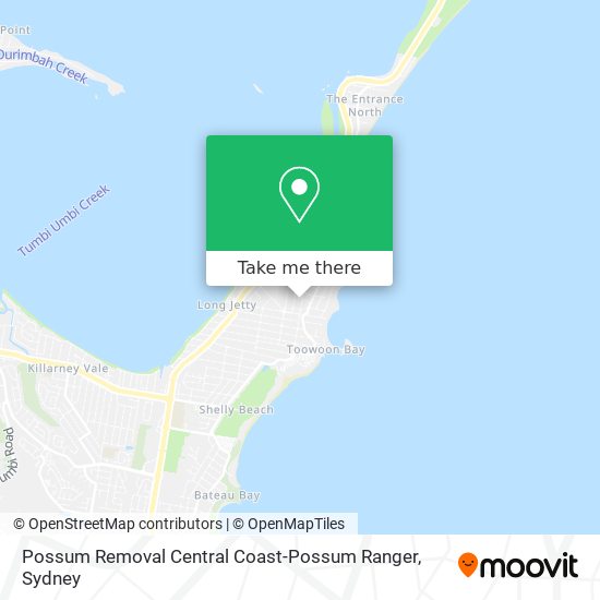 Mapa Possum Removal Central Coast-Possum Ranger