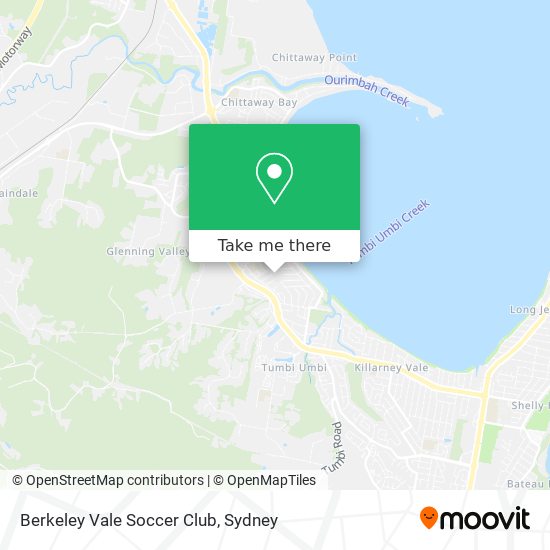 Mapa Berkeley Vale Soccer Club