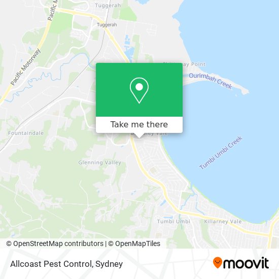 Mapa Allcoast Pest Control