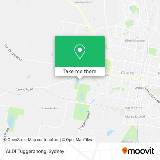 ALDI Tuggeranong map