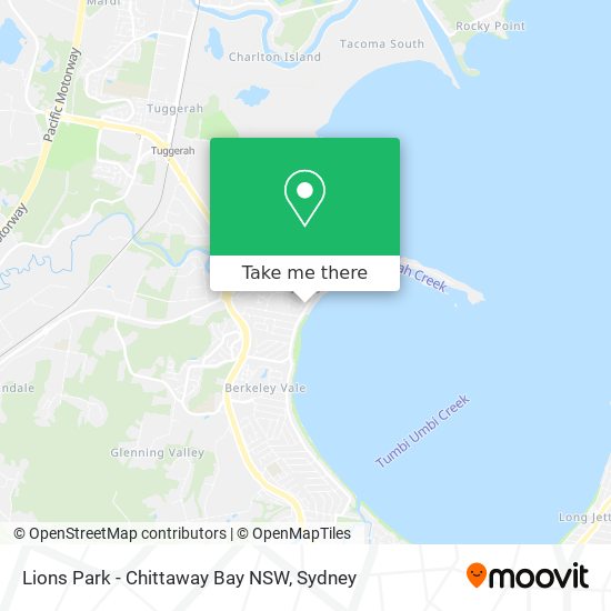 Lions Park - Chittaway Bay NSW map
