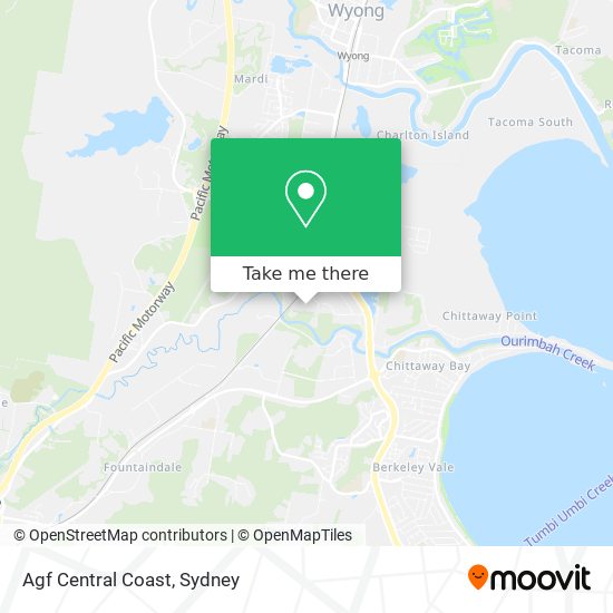 Agf Central Coast map