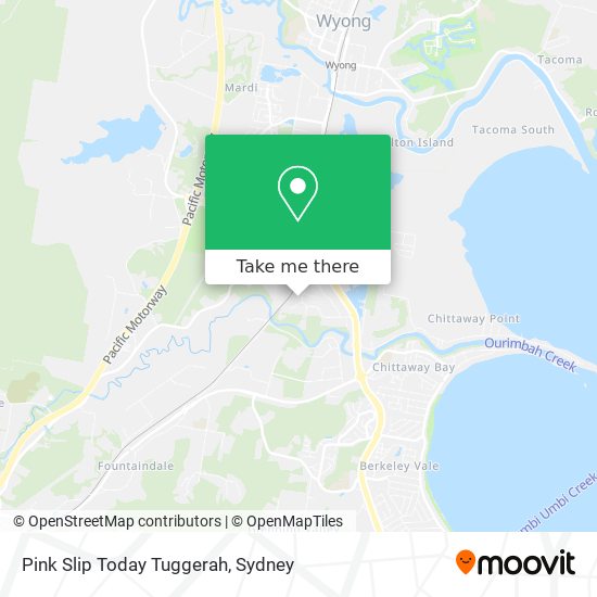 Pink Slip Today Tuggerah map