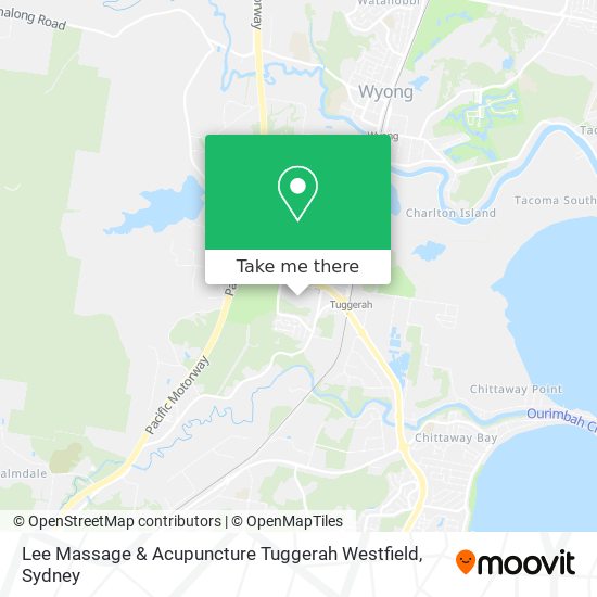 Mapa Lee Massage & Acupuncture Tuggerah Westfield