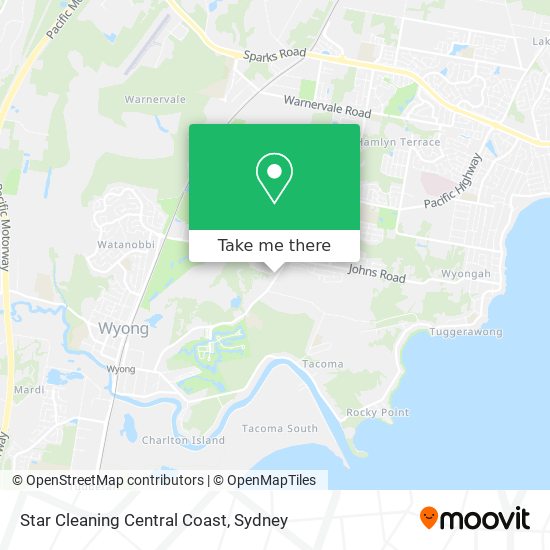 Star Cleaning Central Coast map