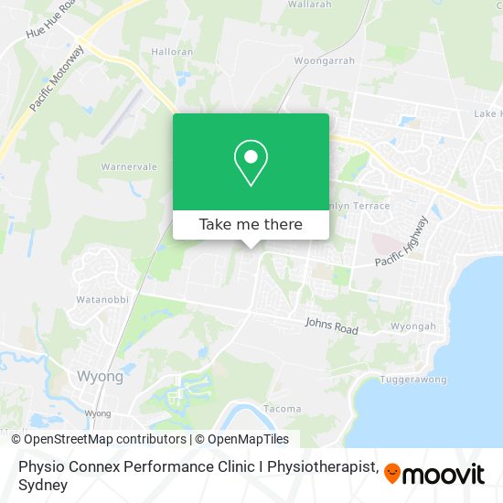 Physio Connex Performance Clinic I Physiotherapist map