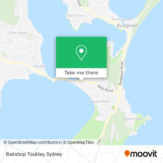 Baitshop Toukley map