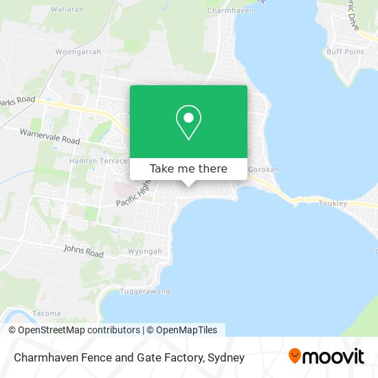 Charmhaven Fence and Gate Factory map