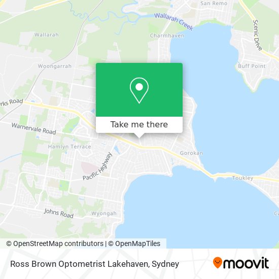 Mapa Ross Brown Optometrist Lakehaven