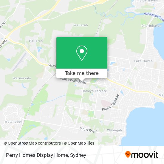 Perry Homes Display Home map