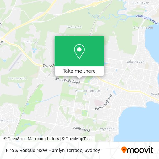 Mapa Fire & Rescue NSW Hamlyn Terrace