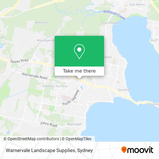 Warnervale Landscape Supplies map