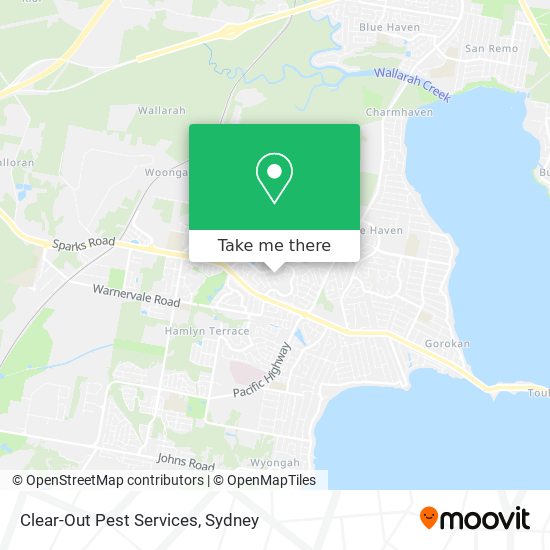 Mapa Clear-Out Pest Services