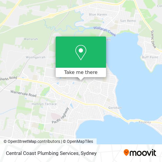 Central Coast Plumbing Services map