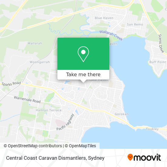 Central Coast Caravan Dismantlers map