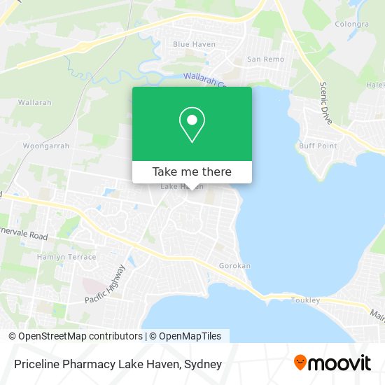 Priceline Pharmacy Lake Haven map