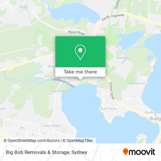 Mapa Big Bob Removals & Storage