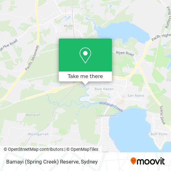 Bamayi (Spring Creek) Reserve map