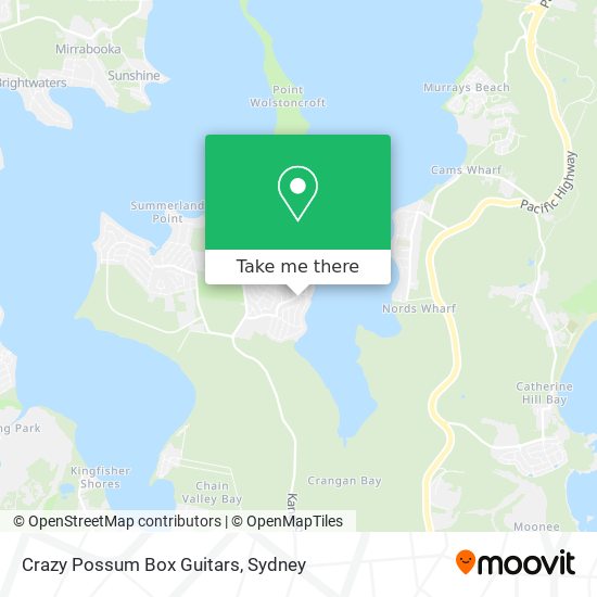 Crazy Possum Box Guitars map