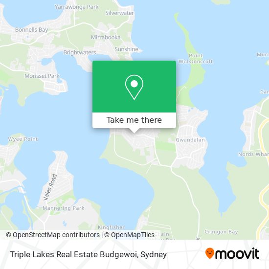 Triple Lakes Real Estate Budgewoi map