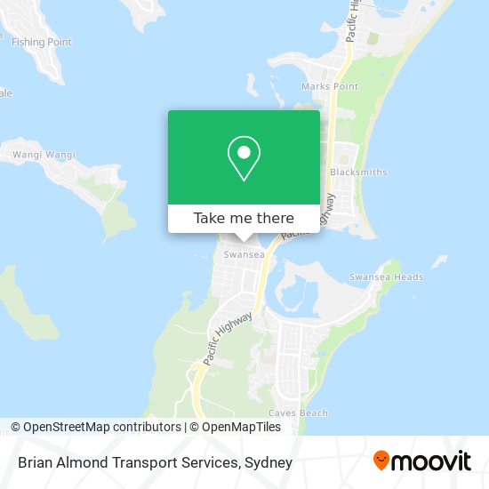 Mapa Brian Almond Transport Services