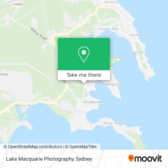 Lake Macquarie Photography map