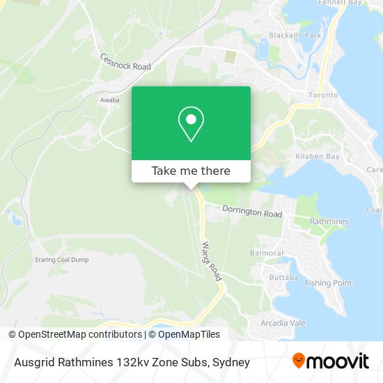 Mapa Ausgrid Rathmines 132kv Zone Subs