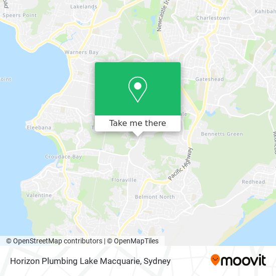 Horizon Plumbing Lake Macquarie map