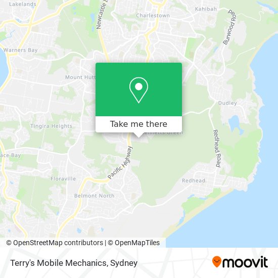 Terry's Mobile Mechanics map