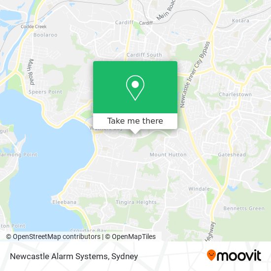 Newcastle Alarm Systems map