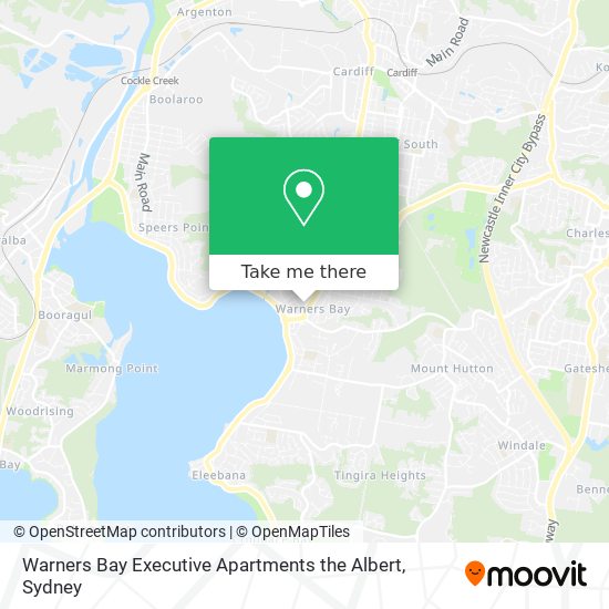 Mapa Warners Bay Executive Apartments the Albert