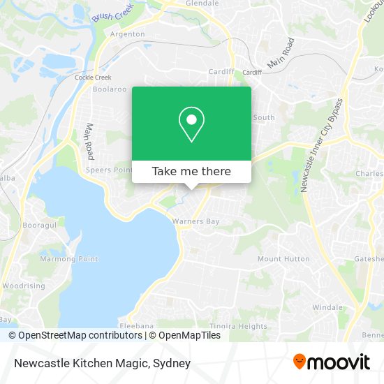 Newcastle Kitchen Magic map