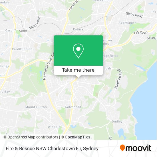 Fire & Rescue NSW Charlestown Fir map