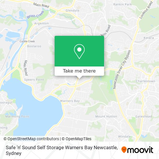 Safe 'n' Sound Self Storage Warners Bay Newcastle map