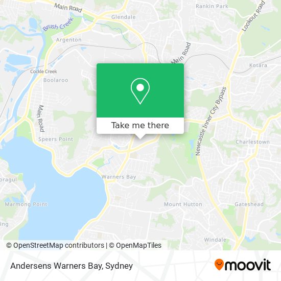 Mapa Andersens Warners Bay