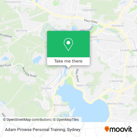 Mapa Adam Prowse Personal Training