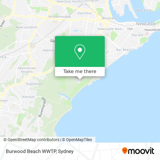 Burwood Beach WWTP map