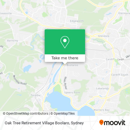 Mapa Oak Tree Retirement Village Boolaro