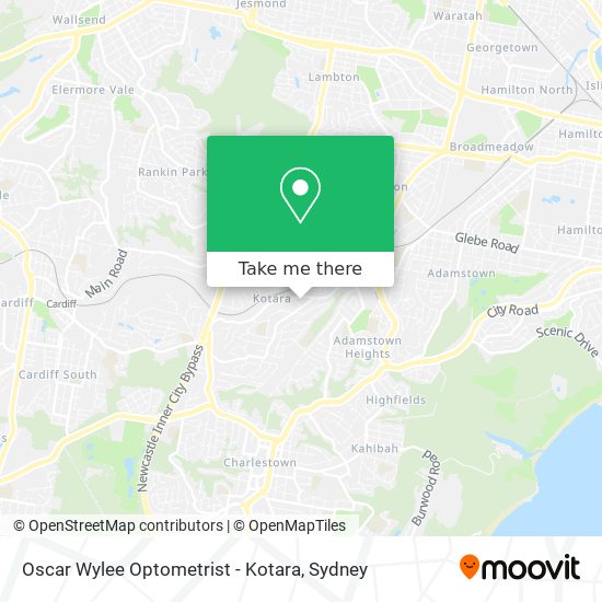 Oscar Wylee Optometrist - Kotara map