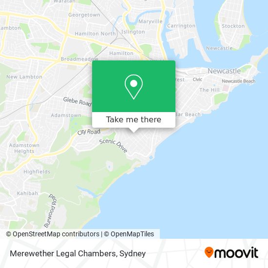 Merewether Legal Chambers map