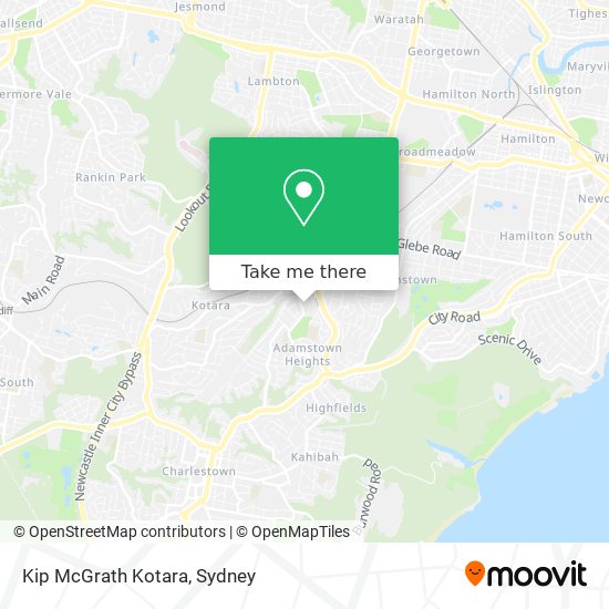 Mapa Kip McGrath Kotara