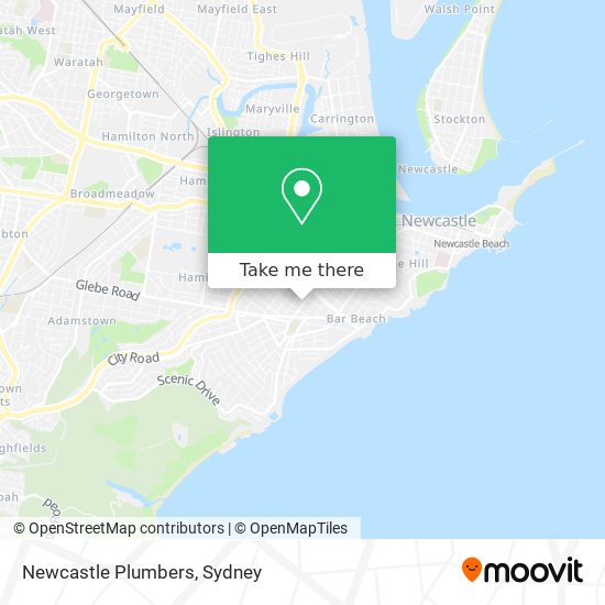 Mapa Newcastle Plumbers