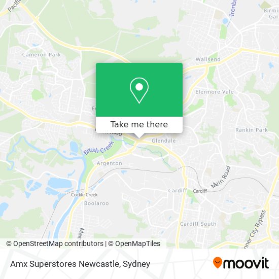 Amx Superstores Newcastle map