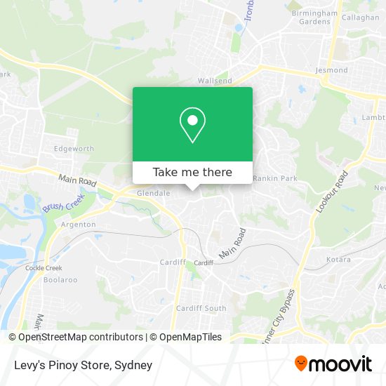 How to get to Levy's Pinoy Store in Glendale (NSW) by Bus or Train?