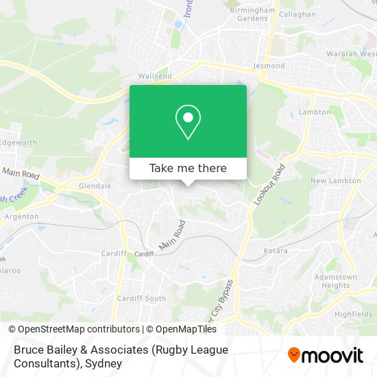 Mapa Bruce Bailey & Associates (Rugby League Consultants)