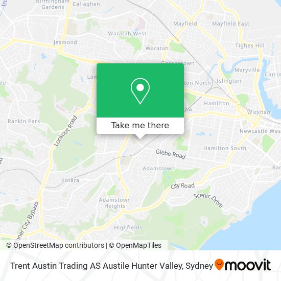 Trent Austin Trading AS Austile Hunter Valley map