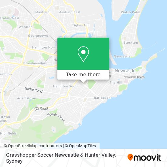 Grasshopper Soccer Newcastle & Hunter Valley map