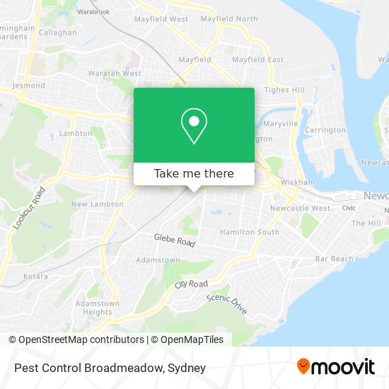 Pest Control Broadmeadow map