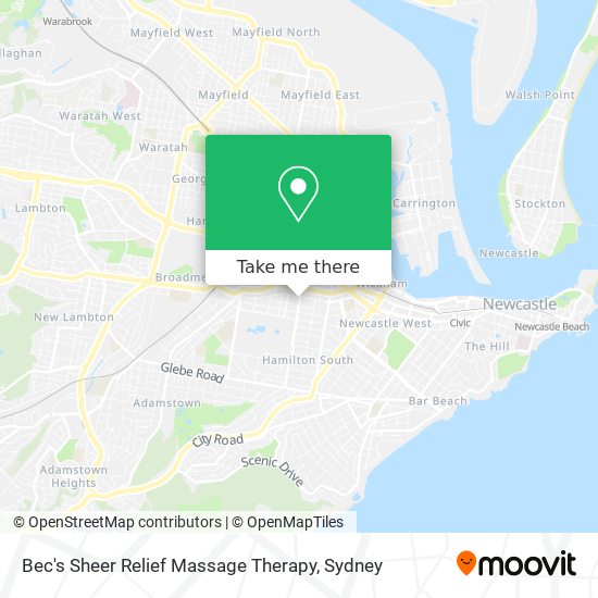 Bec's Sheer Relief Massage Therapy map