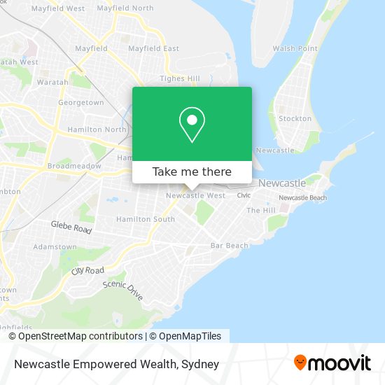 Mapa Newcastle Empowered Wealth